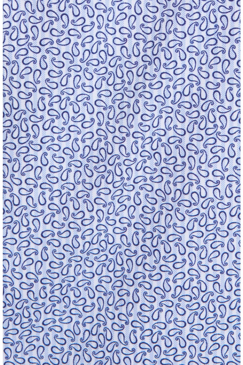 Trim Fit Performance Paisley Dress Shirt, Alternate, color, BLUE