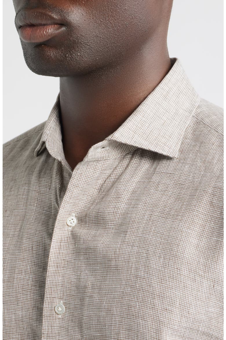Astino Lino Tailored Fit Linen Button-Up Shirt, Alternate, color, SUMMER DUNES