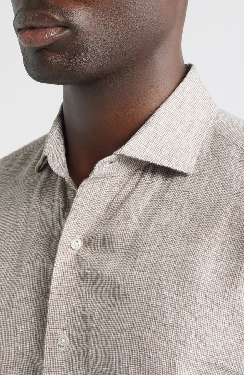 Peter Millar Astino Lino Tailored Fit Linen Button-Up Shirt, Alternate, color, Summer Dunes