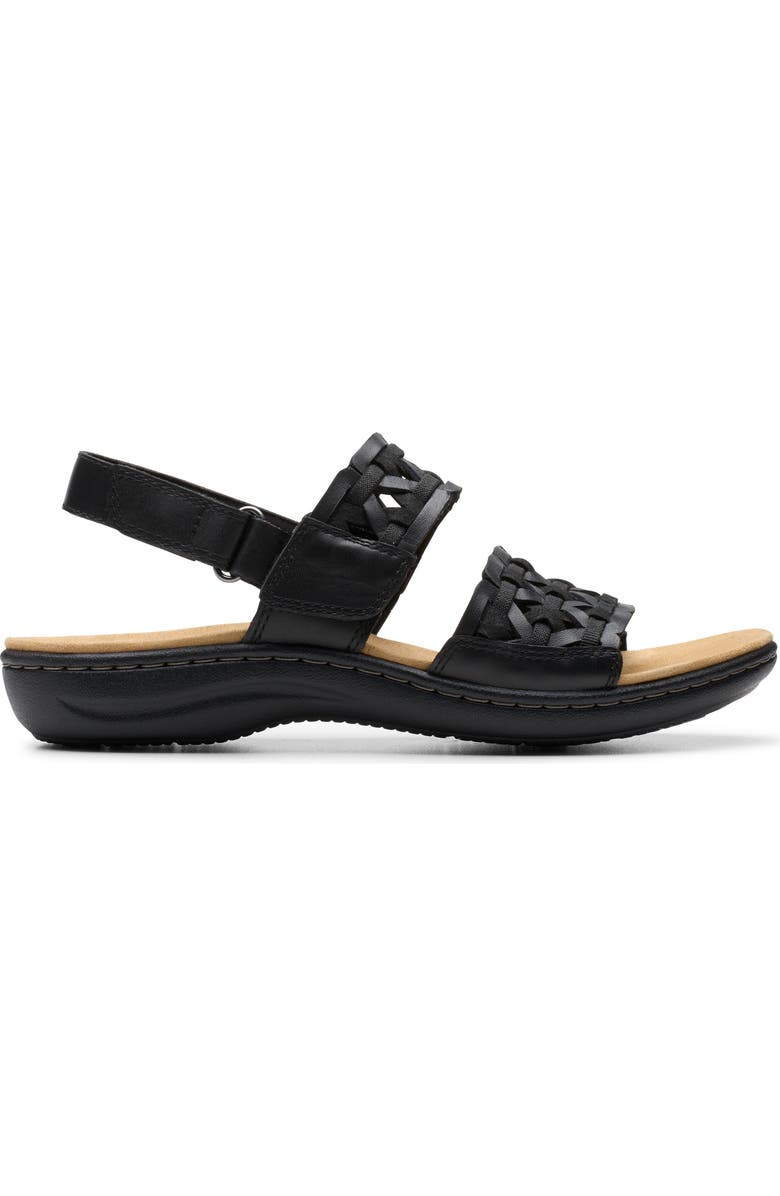 Clarks<sup>®</sup> Laurieann Lily Slingback Sandal - Wide Width Available, Main, color, Black Leather