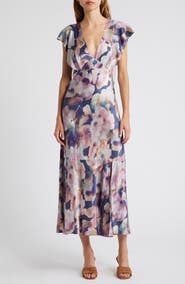 Rails Dina Flutter Sleeve Midi Dress