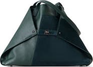 Akris Medium AI Leather & Suede Convertible Shoulder Tote