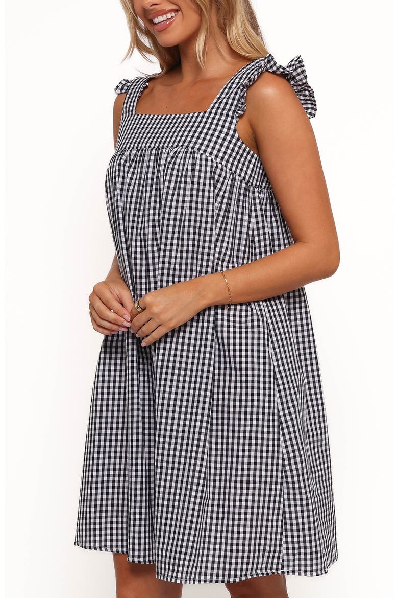 Nola Check Sleeveless Minidress, Alternate, color, BLACK GINGHAM
