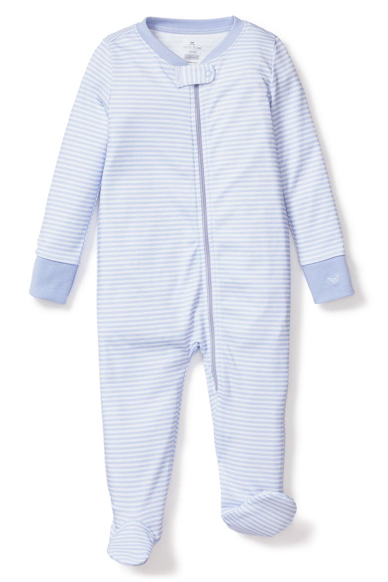 Stripes Pima Romper, Main, color, BLUE