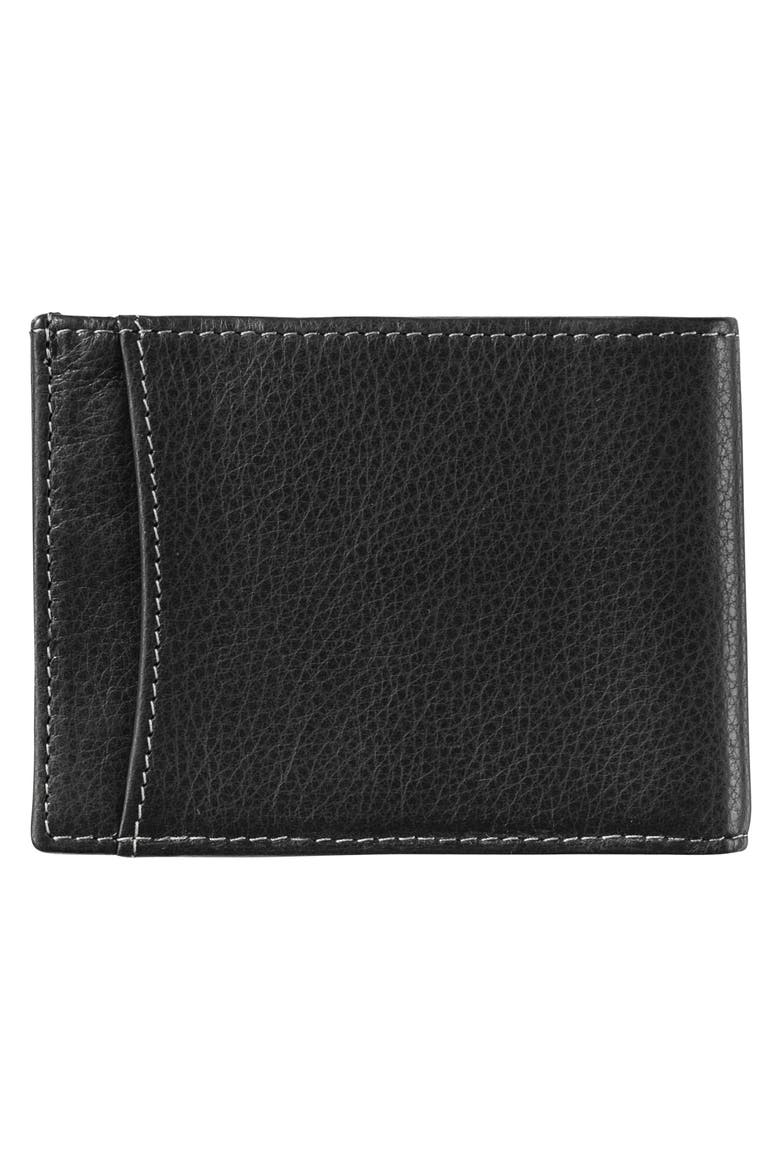 Leather Wallet, Alternate, color, BLACK