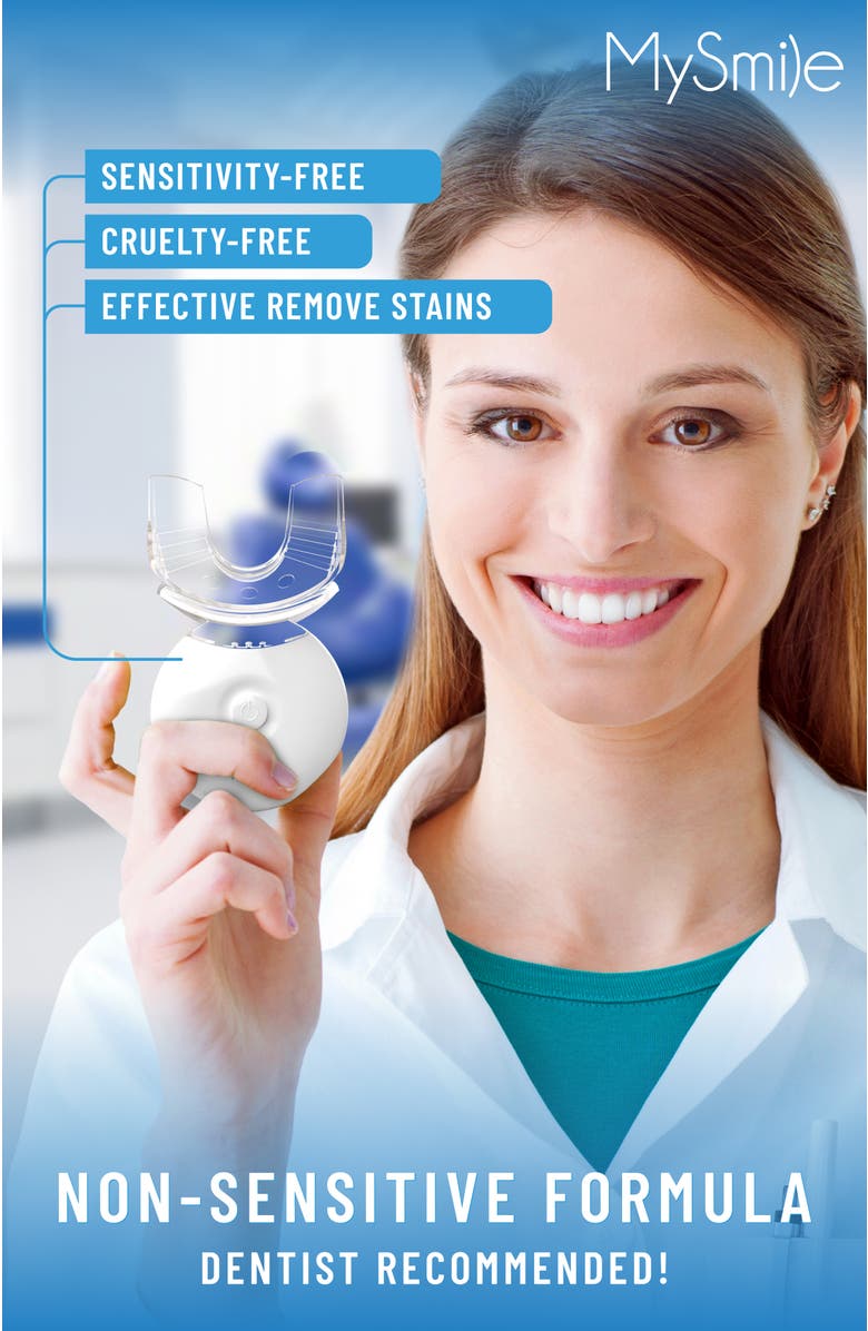 MySmile Original Teeth Whitening Kit with 5 LED Light, 35% CP Gel, Alternate, color, White