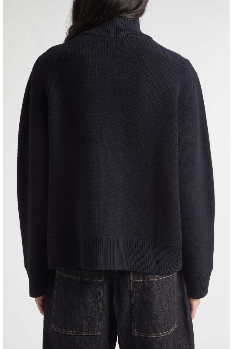 Axel Quarter Zip Lambswool Sweater, Alternate, color, DARK NAVY