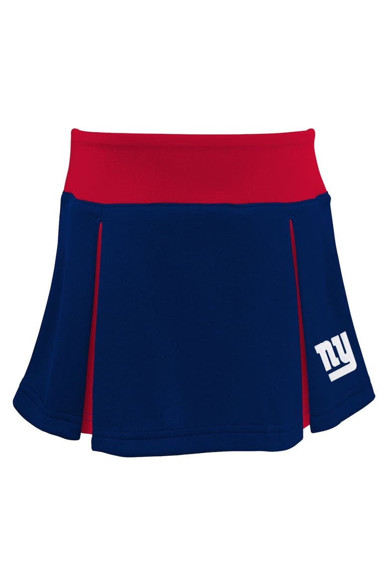 Girls Preschool Royal New York Giants Spirit Cheer Three-Piece Cheerleader Set with Bloomers, Alternate, color, Royal
