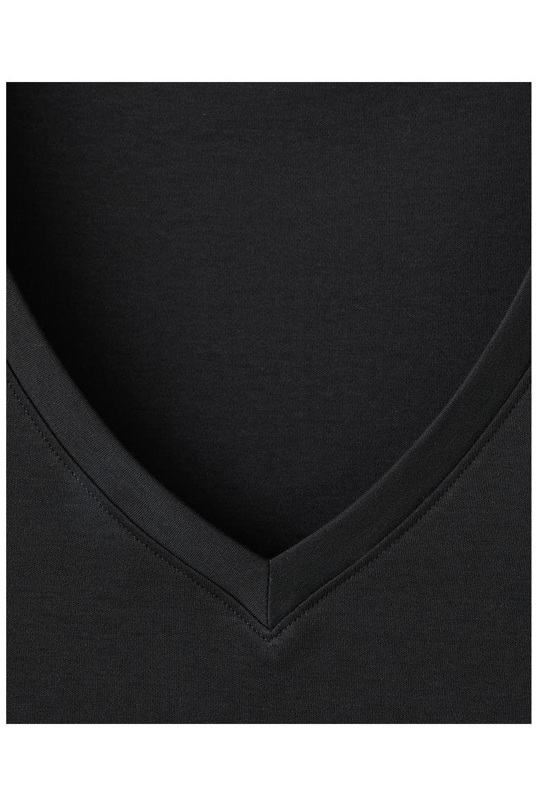 Short Sleeve Cotton Nightgown, Alternate, color, BLACK