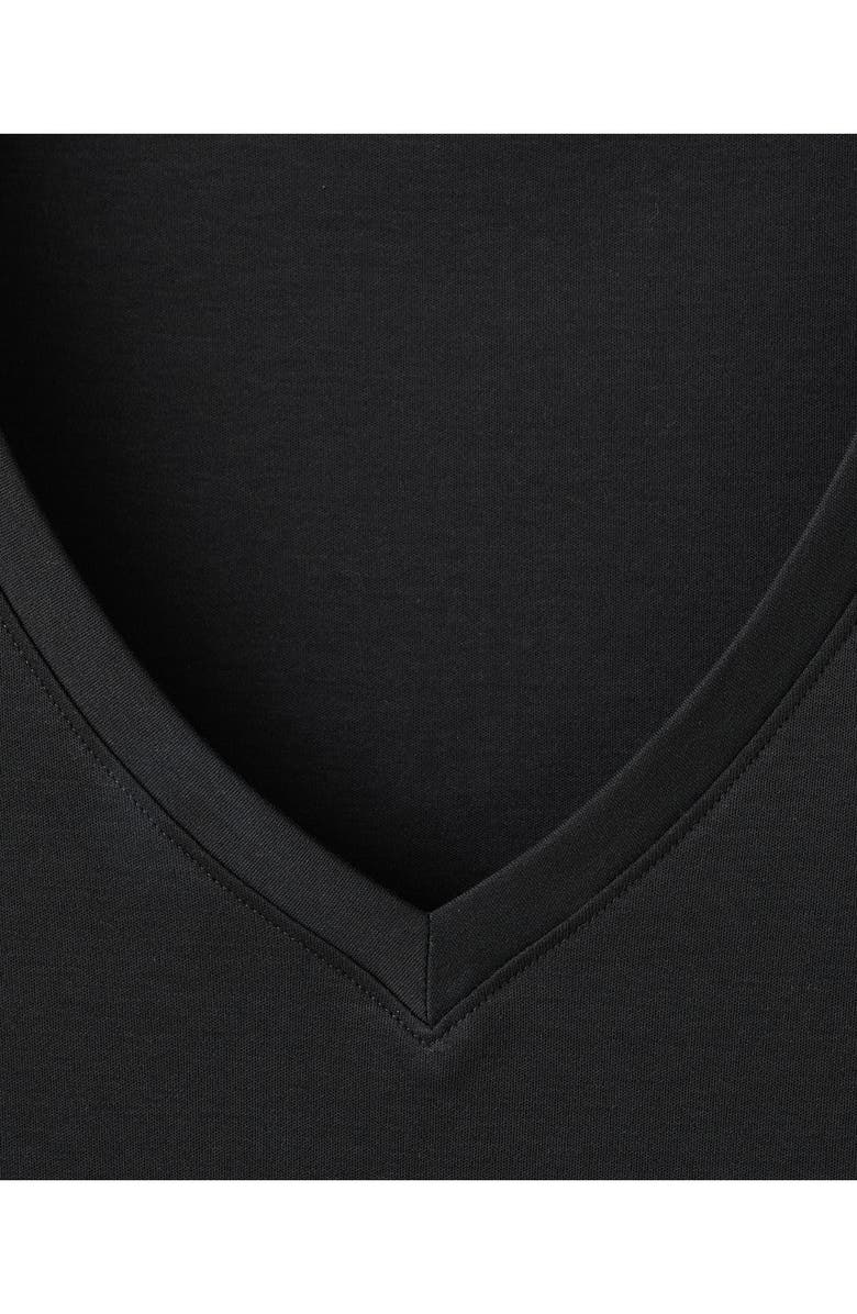 MANGO Short Sleeve Cotton Nightgown, Alternate, color, Black