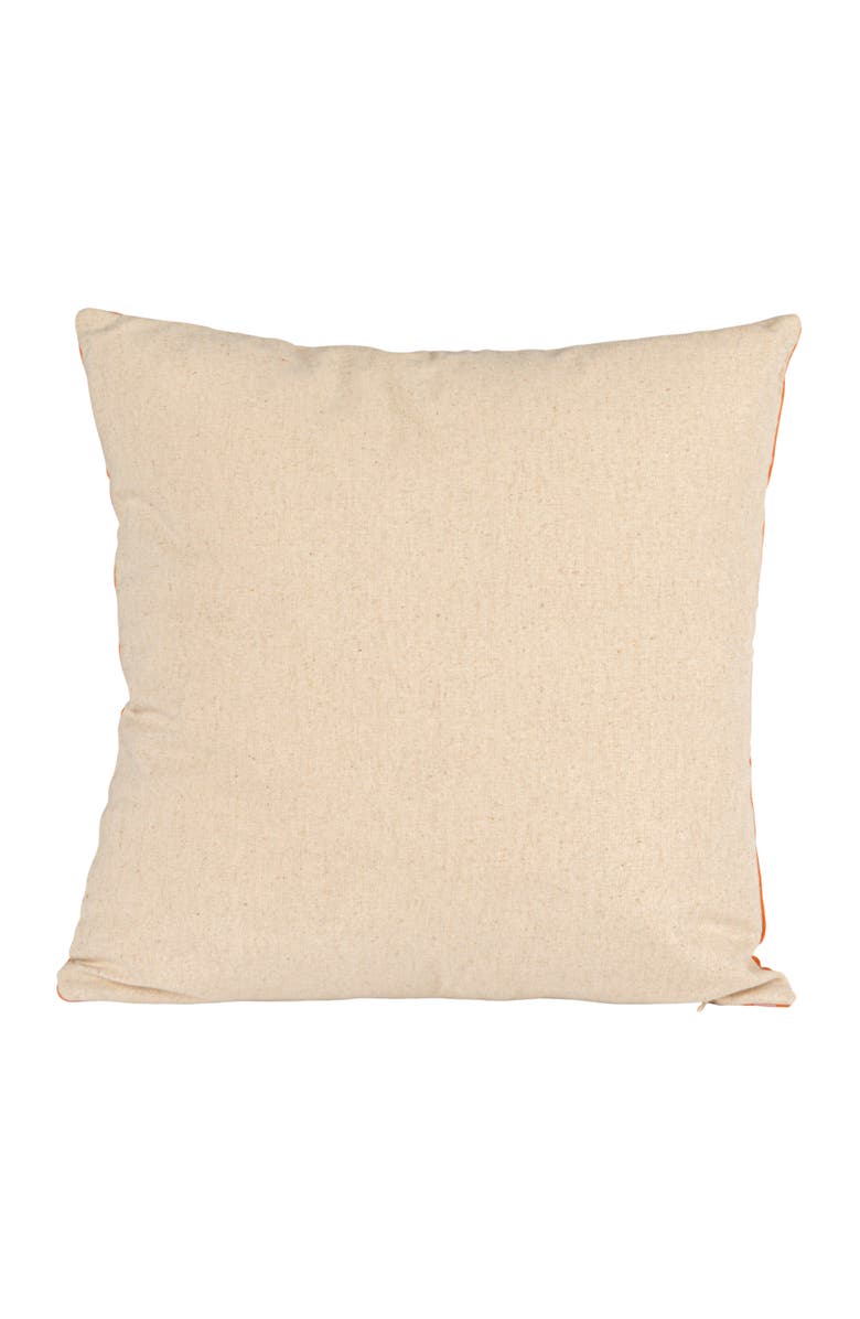 Storied Home "Ciao Bella" Cotton and Linen Printed Pillow, Multicolor, Alternate, color, Pink