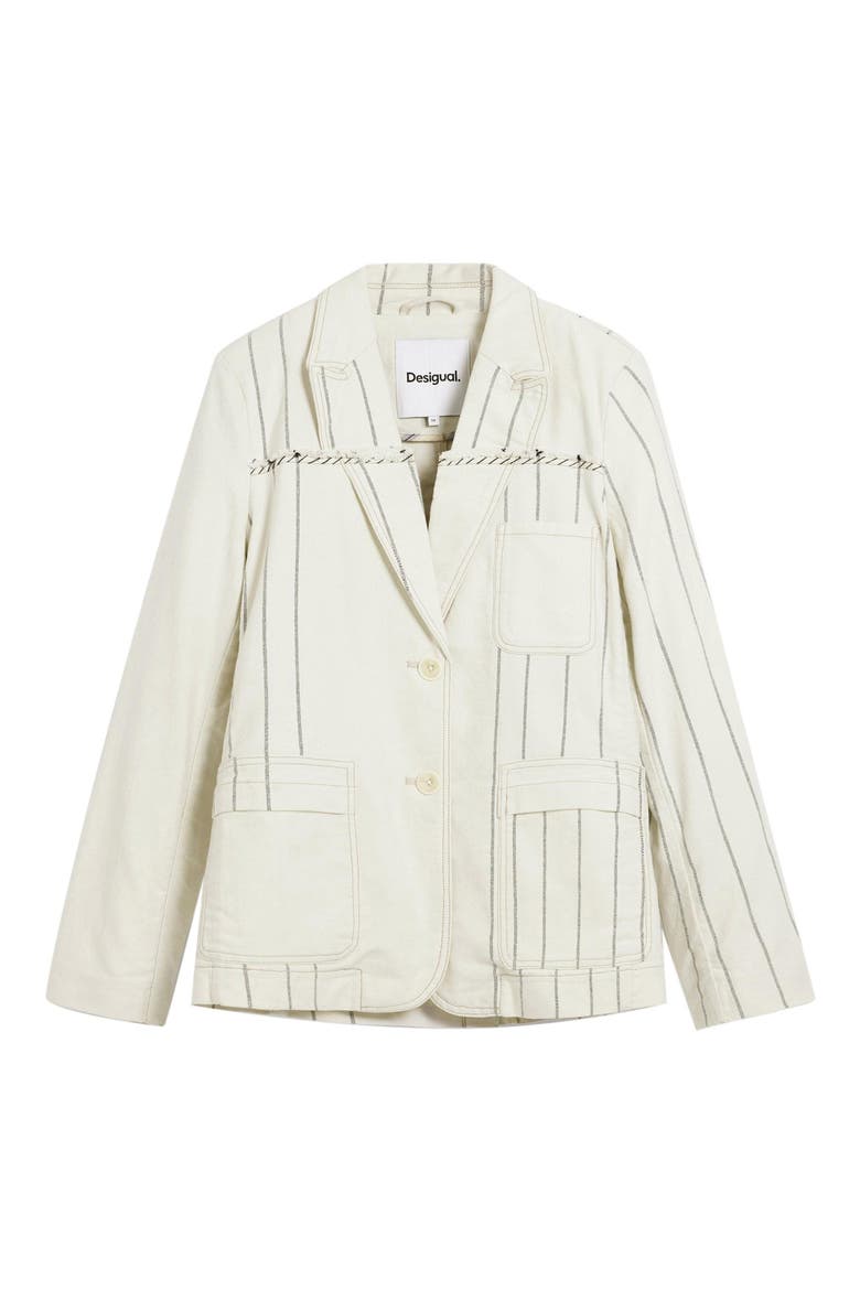 Stripe Blazer, Alternate, color, MEDIUM BEIGE