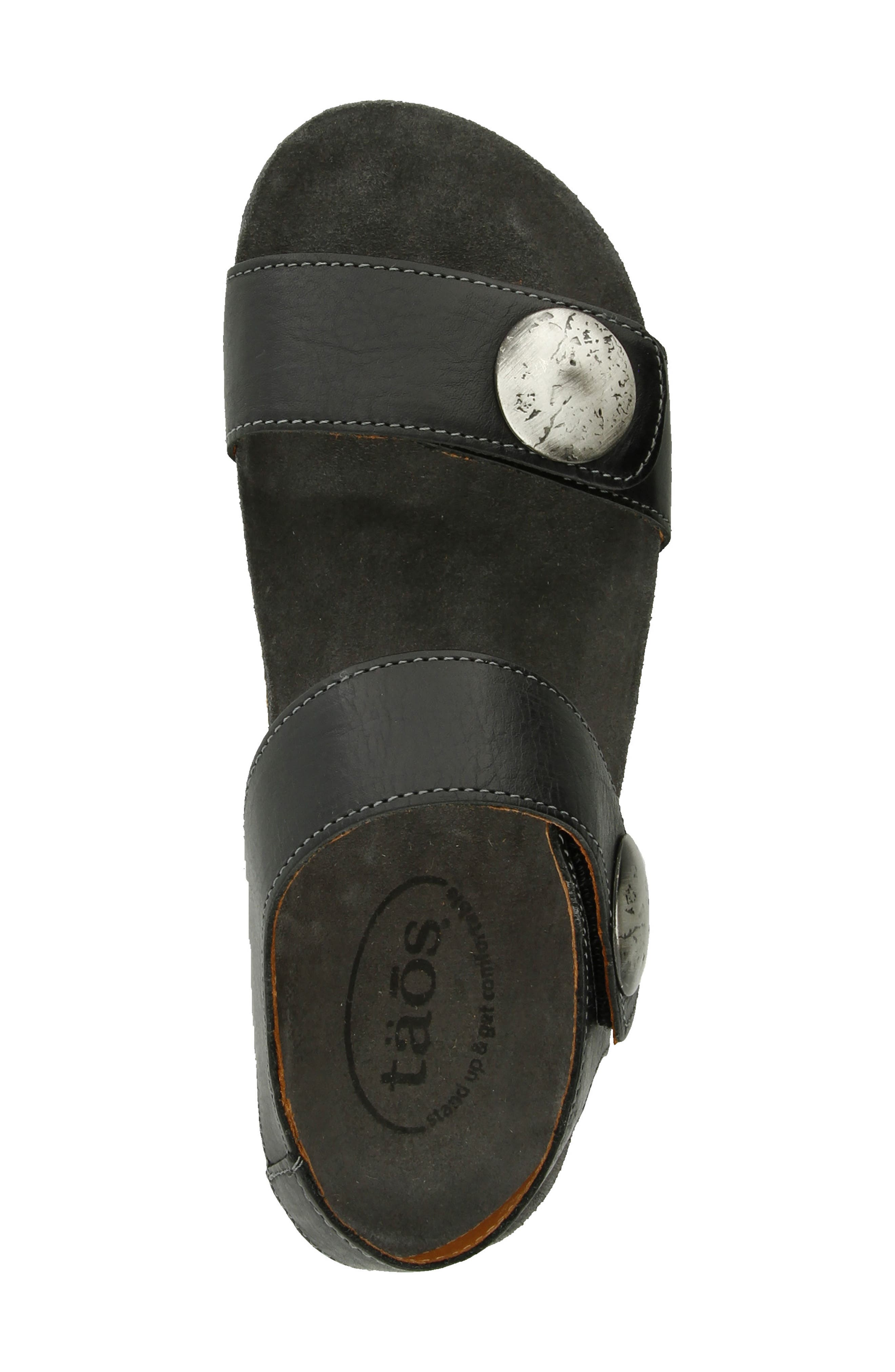 Luckie Sandal, Alternate, color, BLACK LEATHER