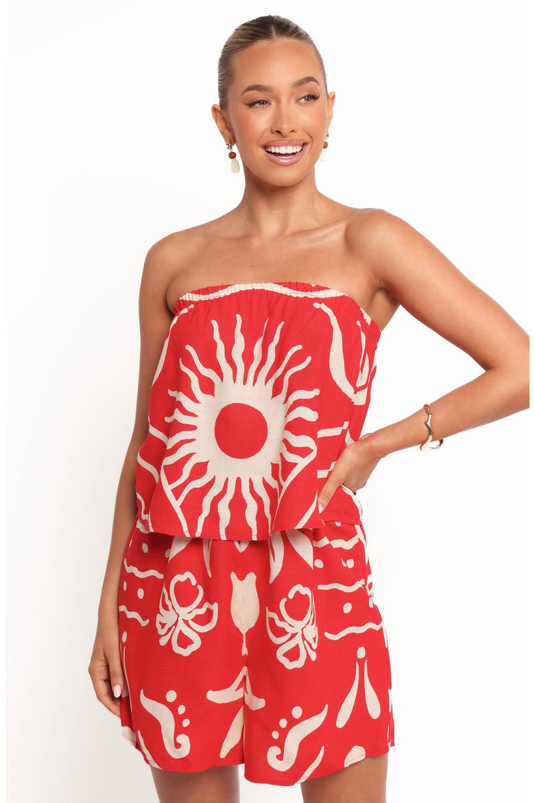 Herbie Strapless Romper, Alternate, color, SUNBURST