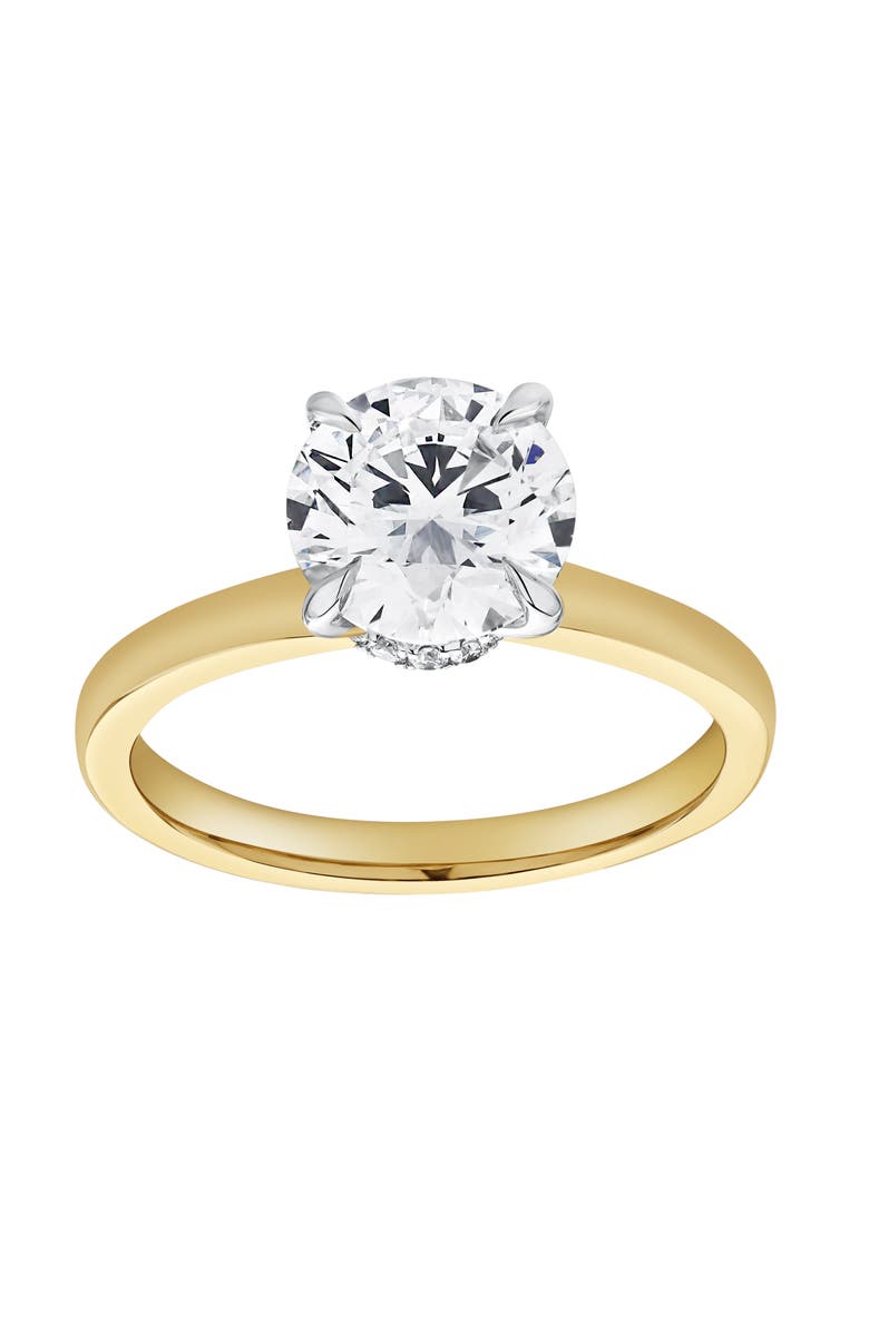 LuvMyJewelry Liora 14K Gold Round Lab Grown Diamond Hidden Halo Ring - 1.98 Ct, Main, color, 14K Yellow Gold