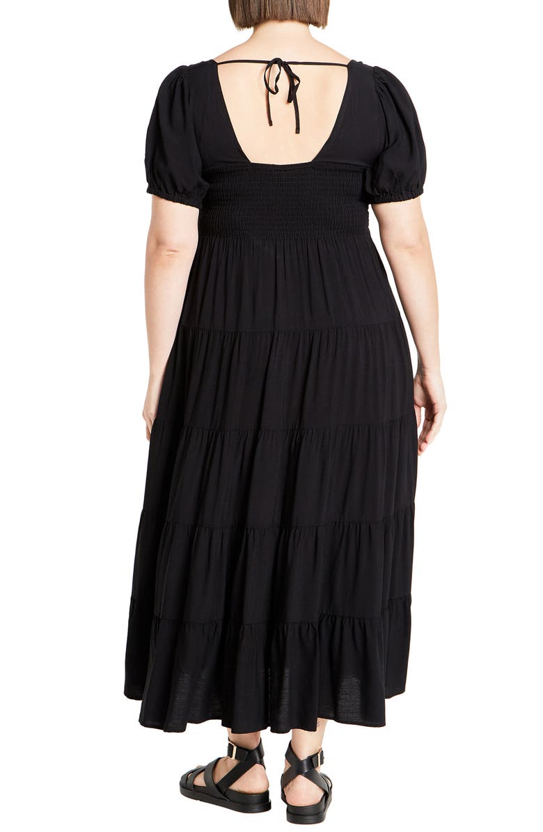 City Chic Mila Tiered Maxi Dress, Alternate, color,