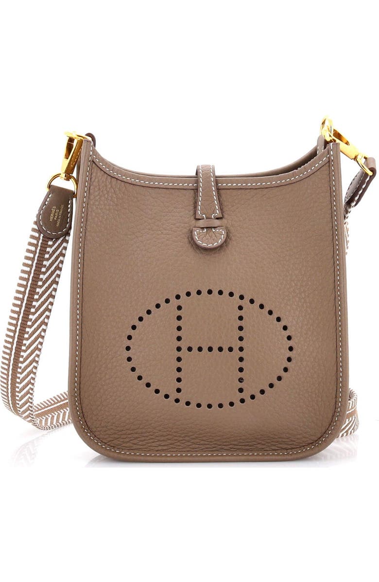 Pre-Owned Hermes Evelyne Bag Gen III Clemence TPM, Main, color, Etoupe