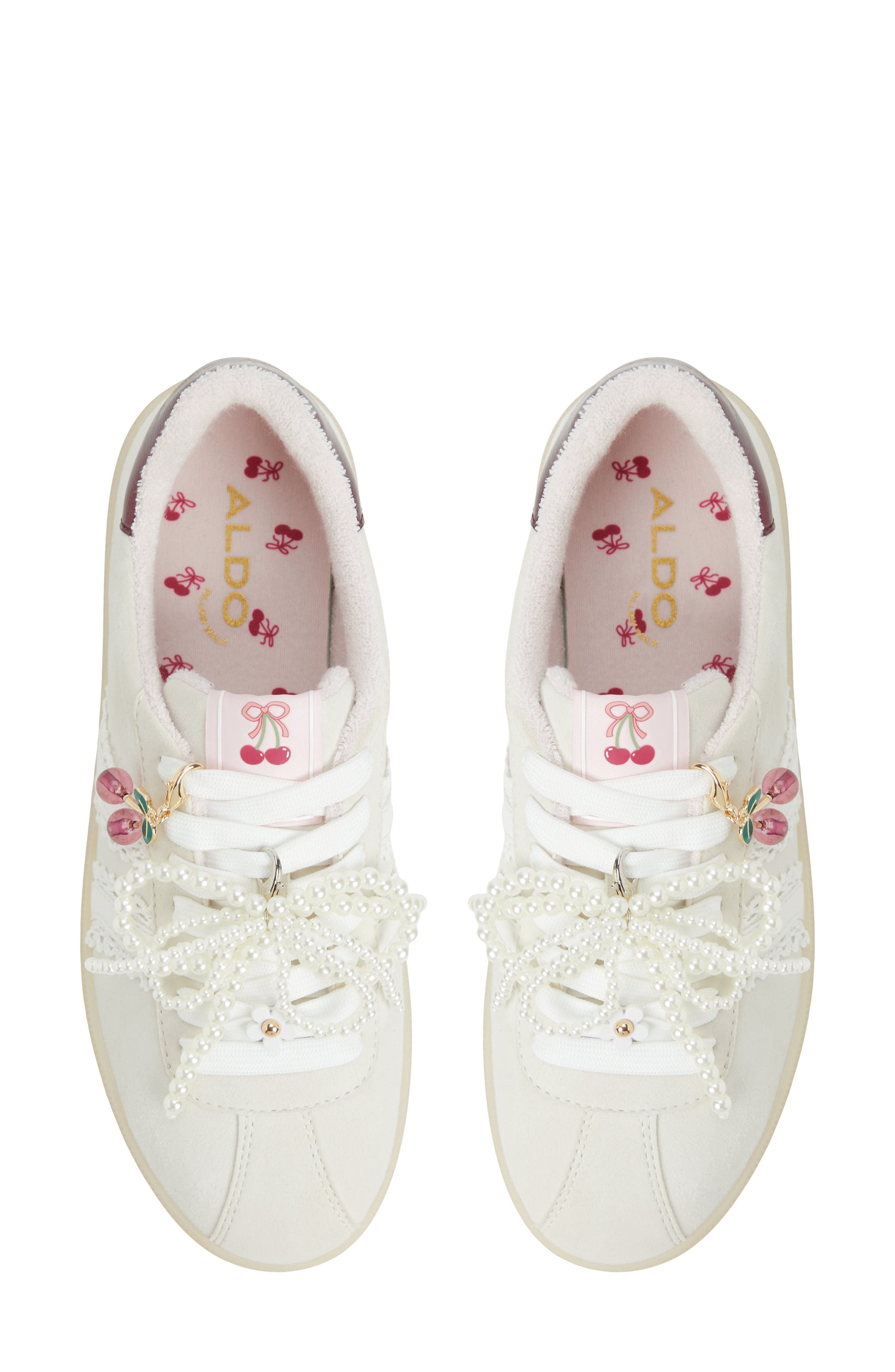 ALDO Sweet Thing Sneaker, Alternate, color, White/ Bone