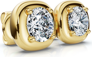Bliss Diamond 3Ct Cori Diamond Cushion Button Studs 14k Gold Earrings Lab Grown FG/VS