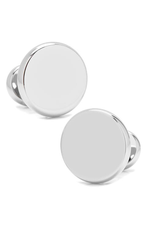Round Stainless Steel Cuff Links