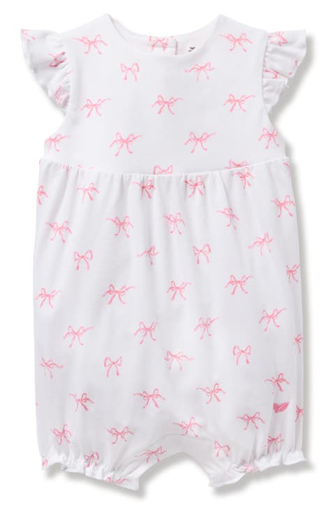 Bow Print Pima Cotton Romper (Baby)