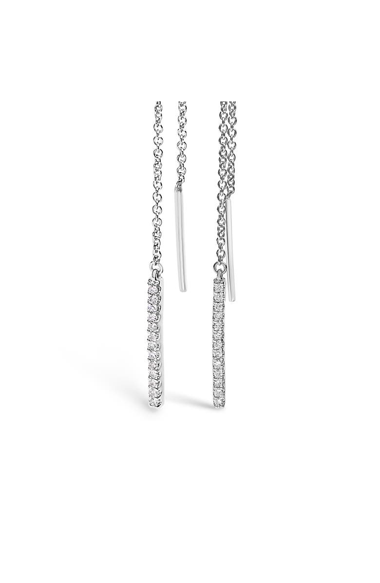 Haus of Brilliance 10K White Gold 1/10 Cttw Diamond Threader Earrings, Alternate, color, White