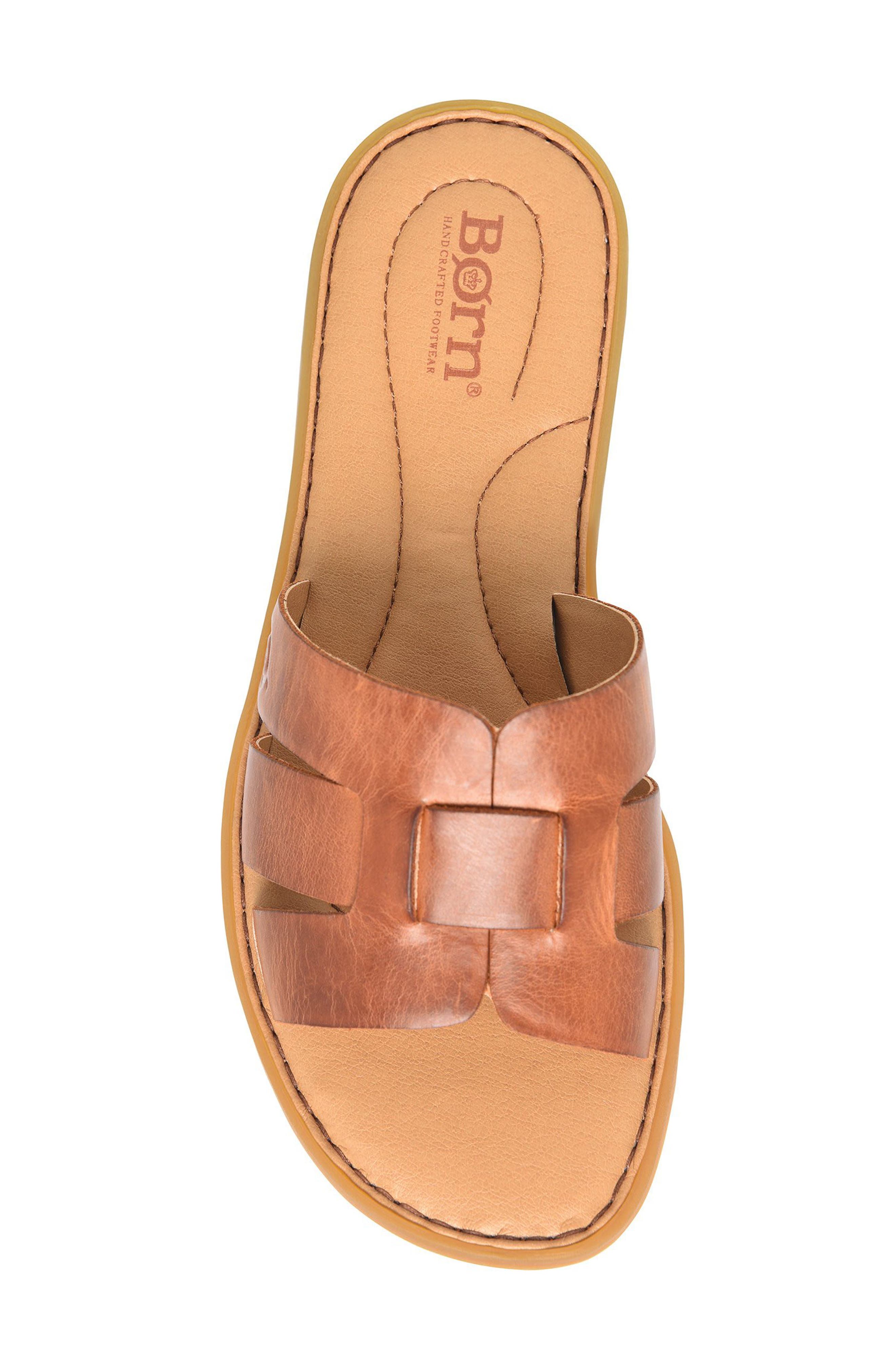 Børn Mindi Slide Sandal, Alternate, color, Brown Leather