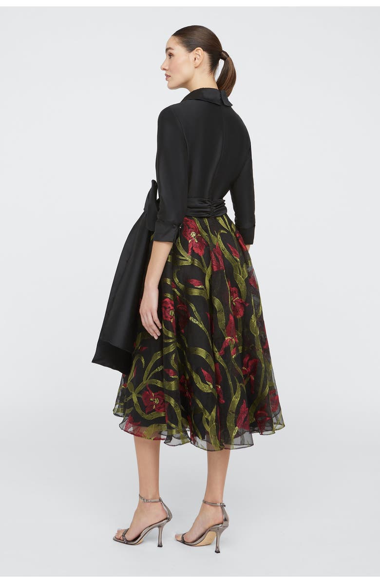 Theia Azura Shirt Dress, Alternate, color, Black