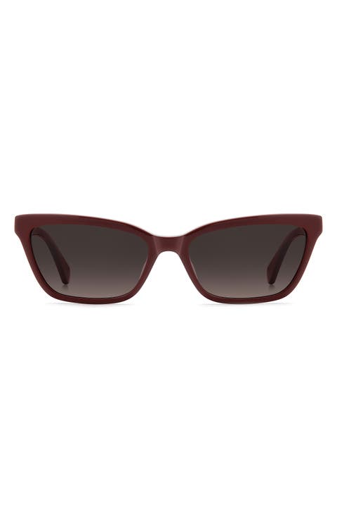 aisha 55mm gradient ectangular sunglasses