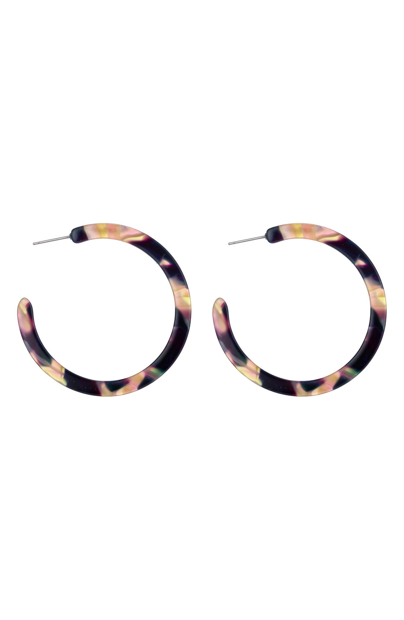 EYE CANDY LOS ANGELES Paige Acrylic Hoop Earrings
