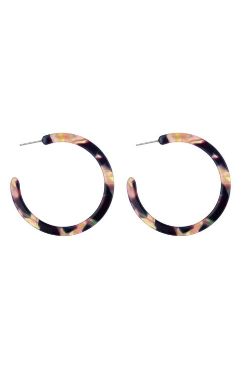 Paige Acrylic Hoop Earrings