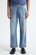 Maison Margiela Fray Hem Straight Leg Crop Jeans