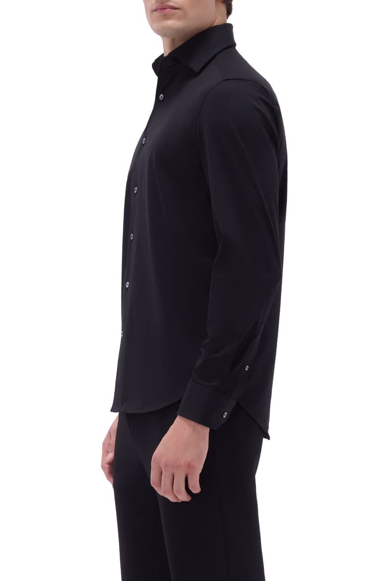 Devon OoohCotton® Button-Up Shirt, Alternate, color, BLACK