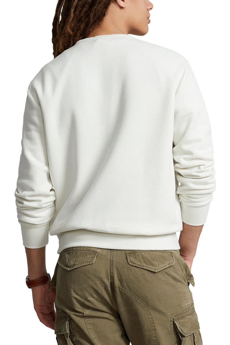 Logo Appliqué Fleece Crewneck Sweatshirt, Alternate, color, NEVIS