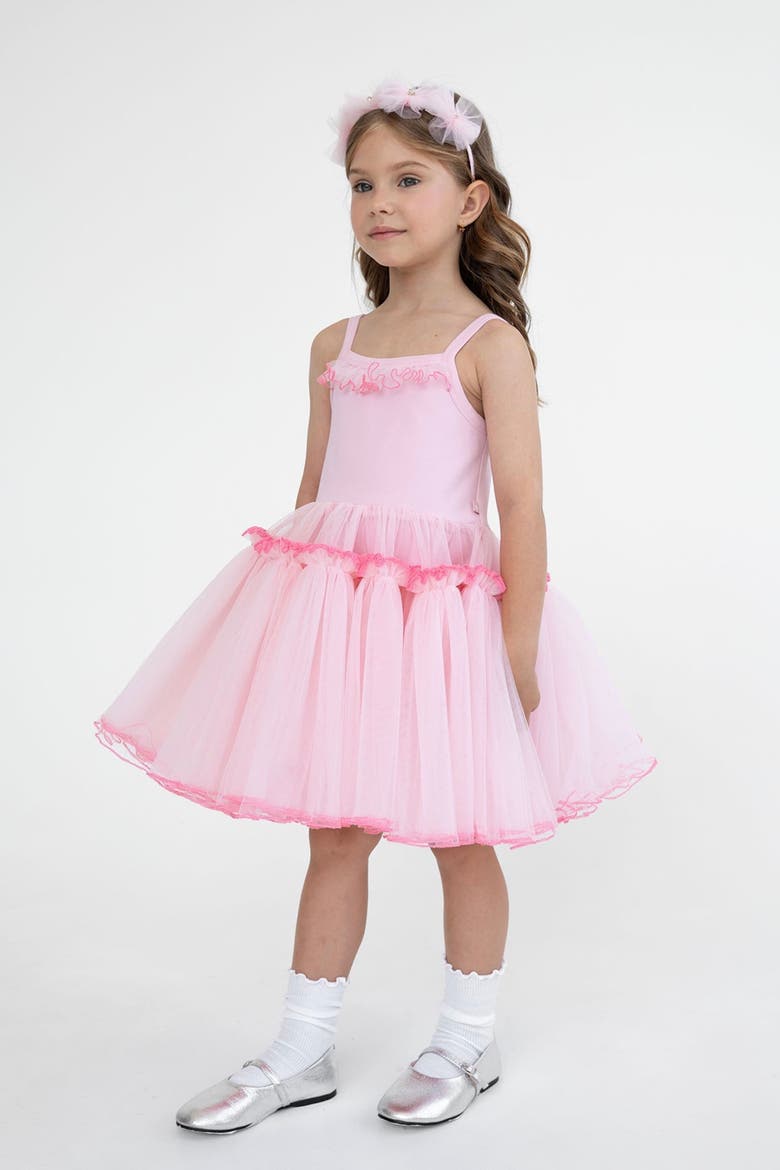 Dolly Strappy Tulle Dress, Alternate, color, Soft Pink