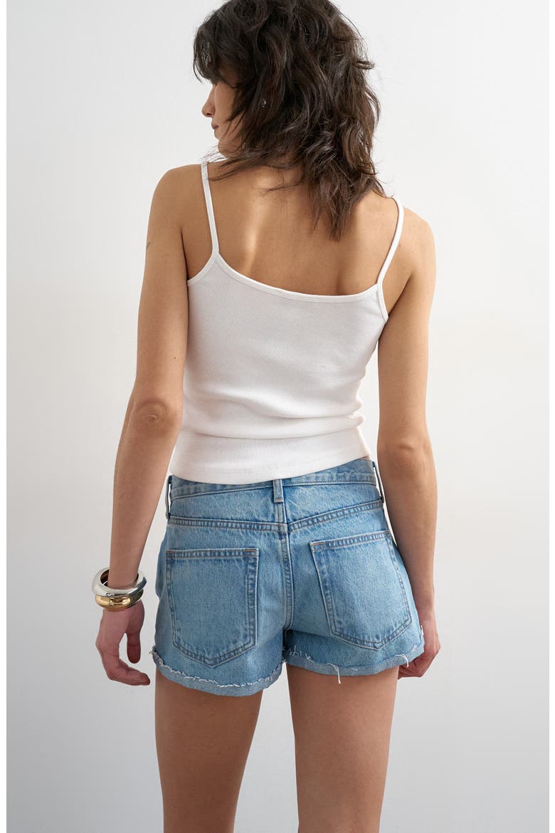 Ultrashort Denim Shorts, Alternate, color, MEDIUM BLUE