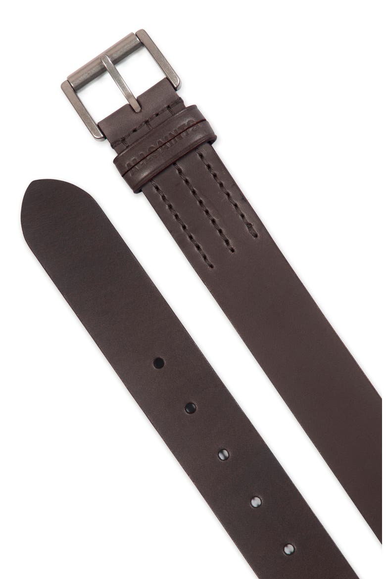 Split Loop Leather Belt, Alternate, color, GREY