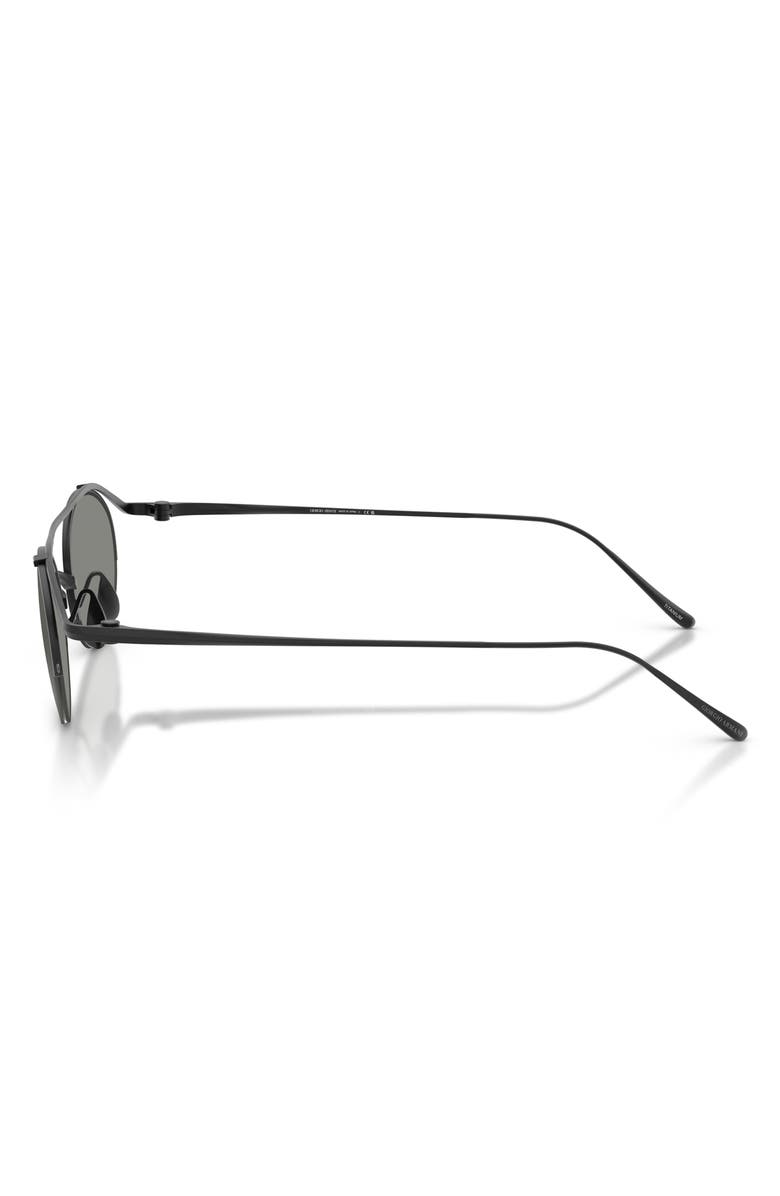 ARMANI 49mm Oval Sunglasses, Alternate, color, Matte Black / Grey