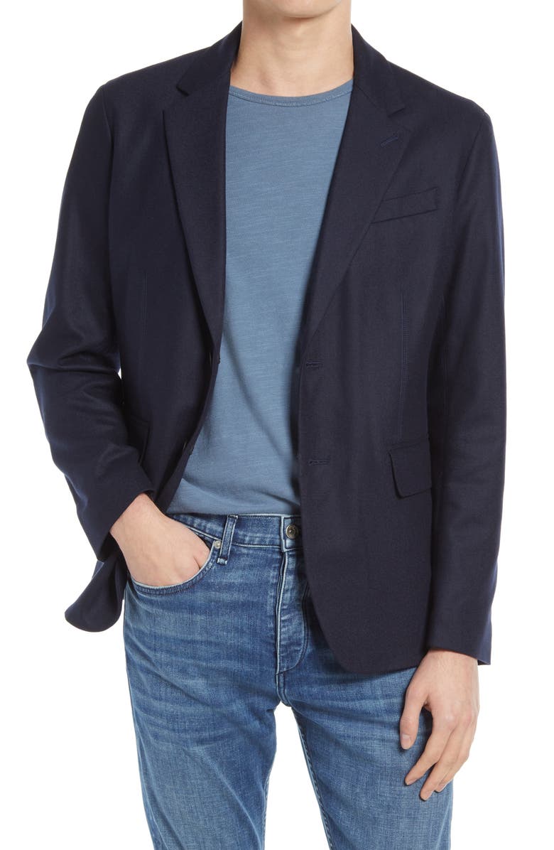 rag & bone Deconstructed Razor Wool Blend Blazer, Main, color, 