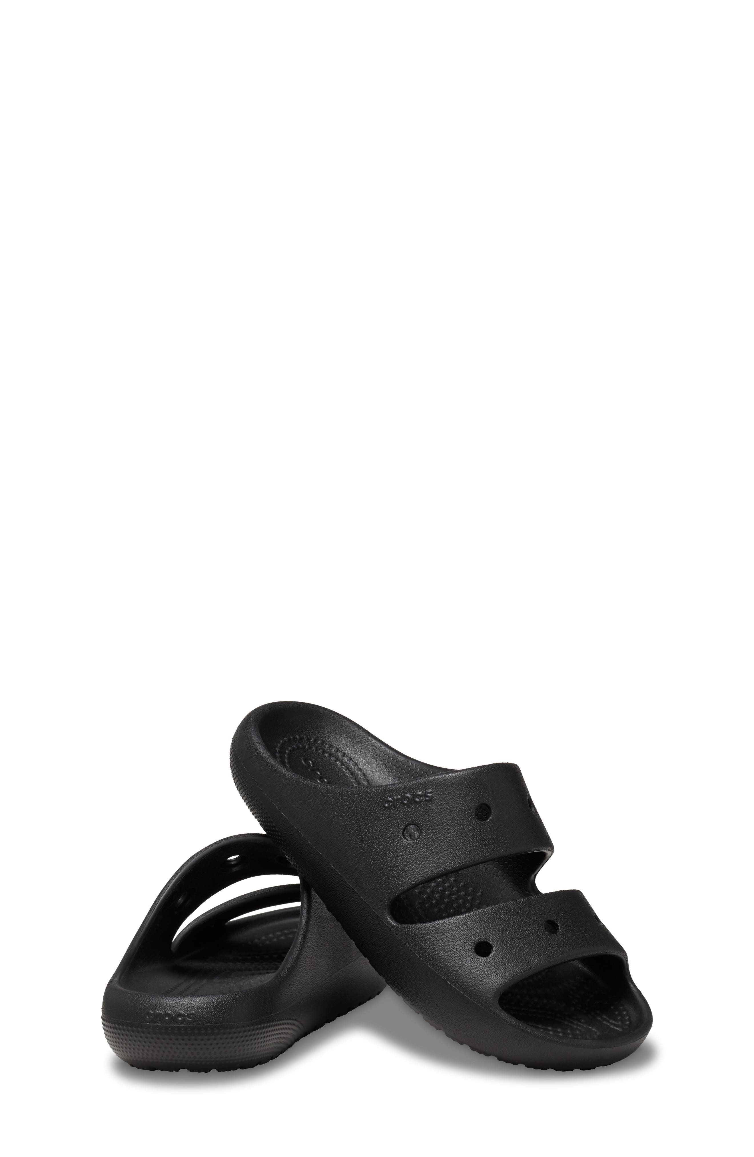 CROCS Kids' Double Strap Slide Sandal, Alternate, color, Black