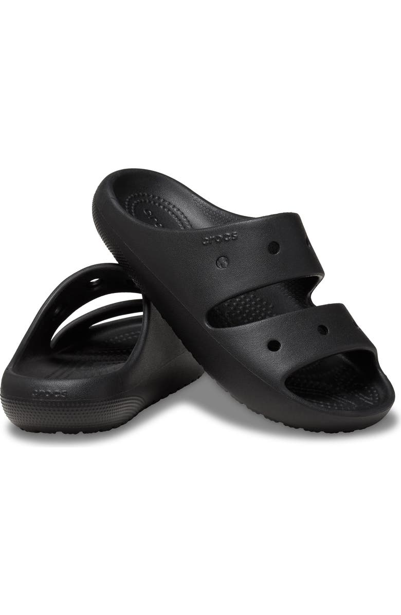 CROCS Kids' Double Strap Slide Sandal, Alternate, color, Black