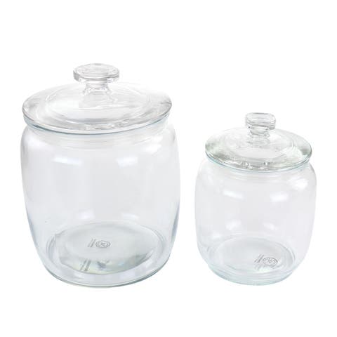4 Piece 2.1 and 1 Quart Glass Canister Set
