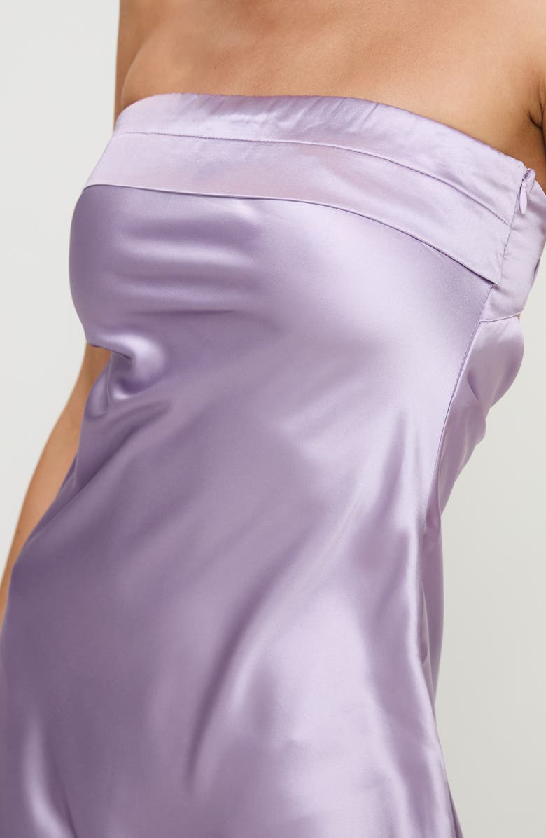 Princess Polly Phillipa Strapless Satin Minidress, Alternate, color, Purple