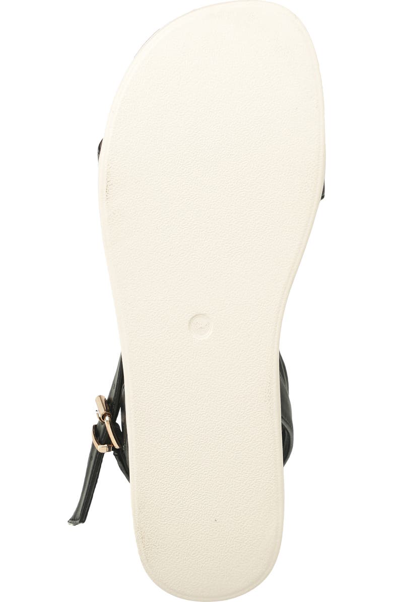 NEW YORK AND COMPANY Charli Ankle Strap Platform Sandal, Alternate, color, Black