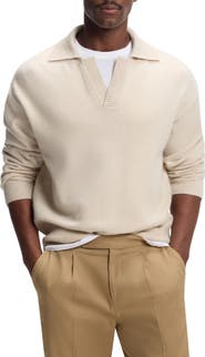 BOSS C-Ucari Long Sleeve Wool Polo Sweater