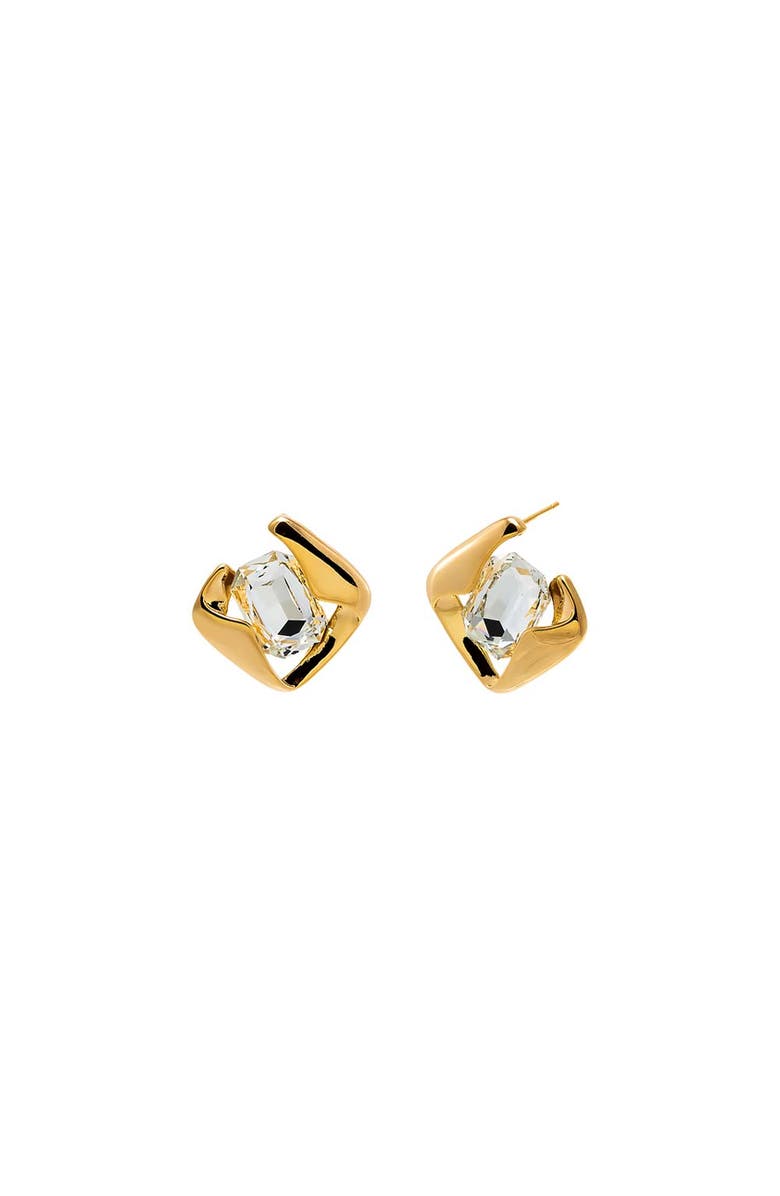 BY ADINA EDEN Colored Diamond Cut Stud Earrings, Main, color, 