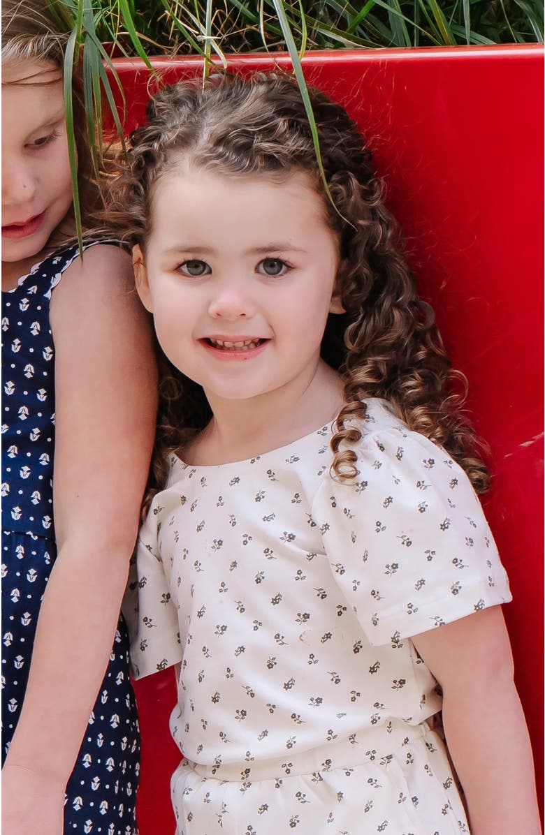 Hope & Henry Girls' Organic Knit Flutter Romper, Kids, Alternate, color,