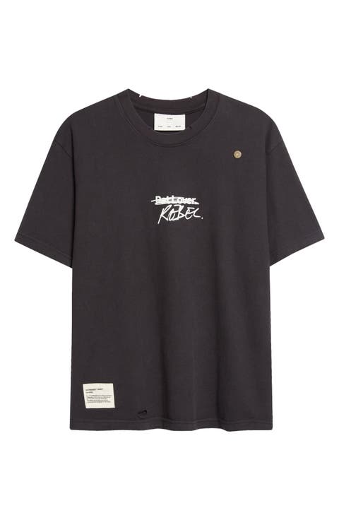 x Birkenstock The Rebel Distressed Graphic T-Shirt