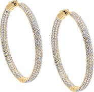 BY ADINA EDEN CZ Pavé Chunky Hoop Earring