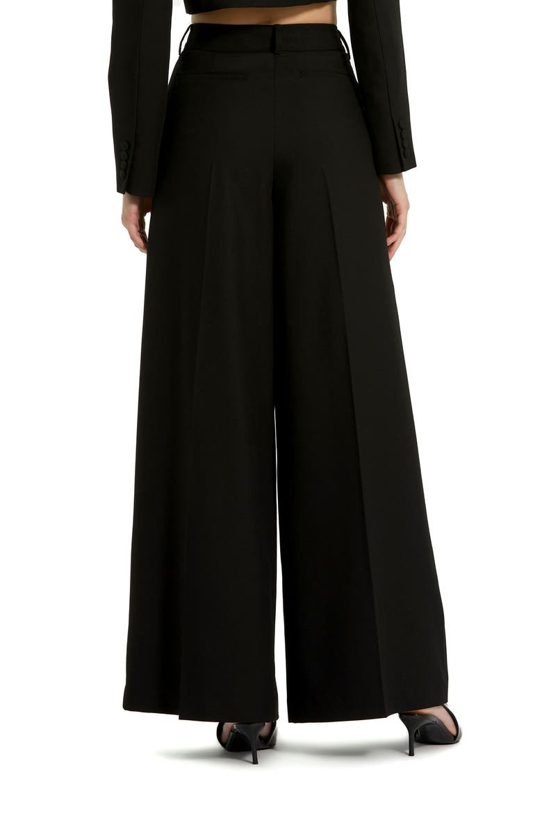 Classic Crepe Wide Leg Work Trousers, Alternate, color, Black